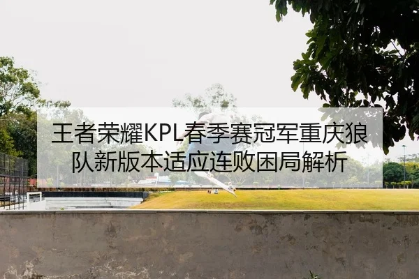 王者荣耀KPL春季赛冠军重庆狼队新版本适应连败困局解析